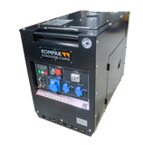 KOMPAK KD8000SE aggregat 6300W - Diesel - Forvarming- ATS - 27 Liter