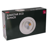 Downlight Sg Junistar ECO 8pack  HVIT 3000K 8 stk i pak